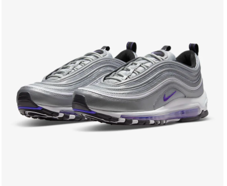 2021 Nike Air Max 97 Grey Black Purple Shoes